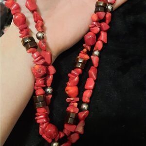 Double stranded Turquoise beaded necklace